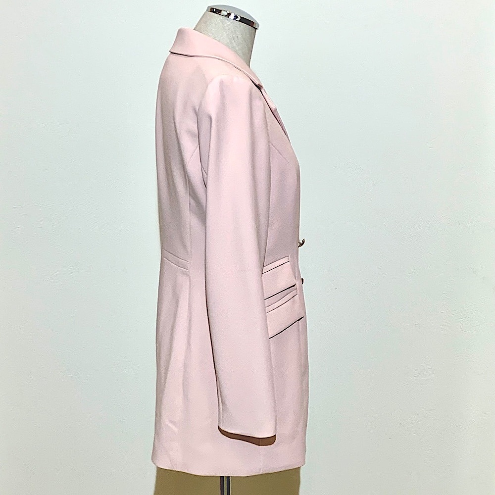 🔥NWOT Structured Double-breasted Longline Blazer - White House Black Mkt -Sz Sm - Picture 4 of 13